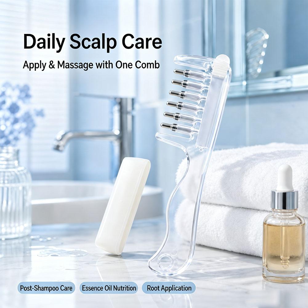 Hair Care - Przezroczysty grzebień do nakładania preparatu na