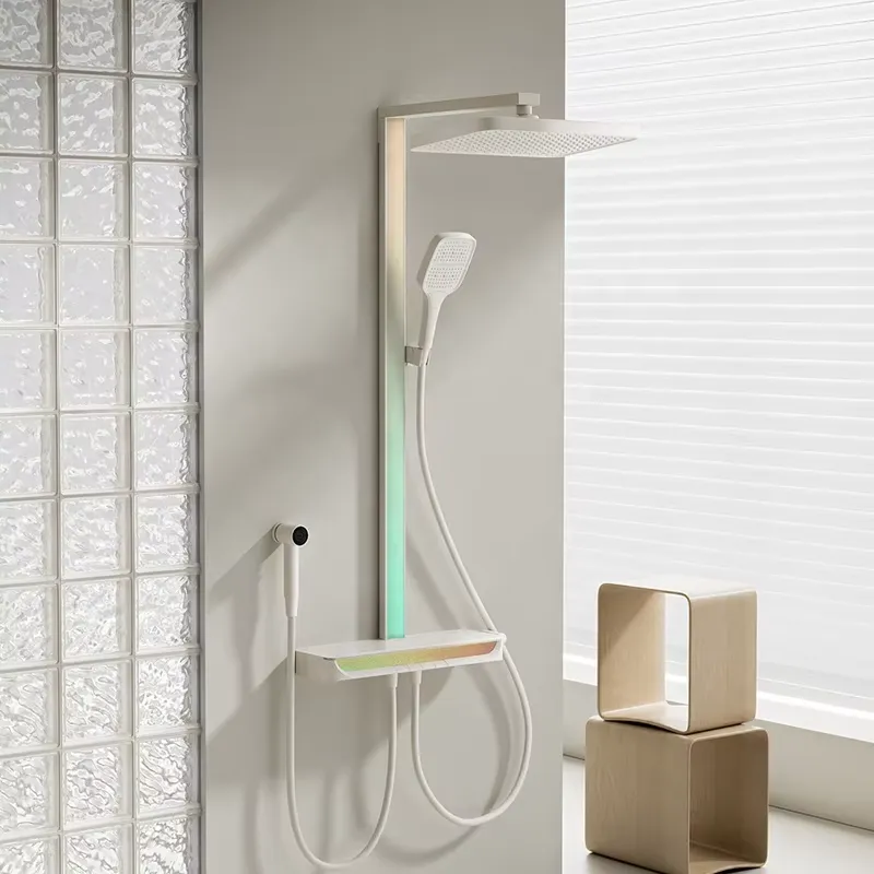 Massage - Mosiężny cyfrowy zestaw prysznicowy z efektem
