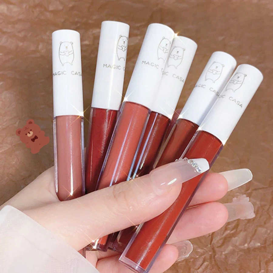 6pcs/Set Love Bear Velvet Matt – Matte Velvet Lip Tint Long Lasting recenzja i cena