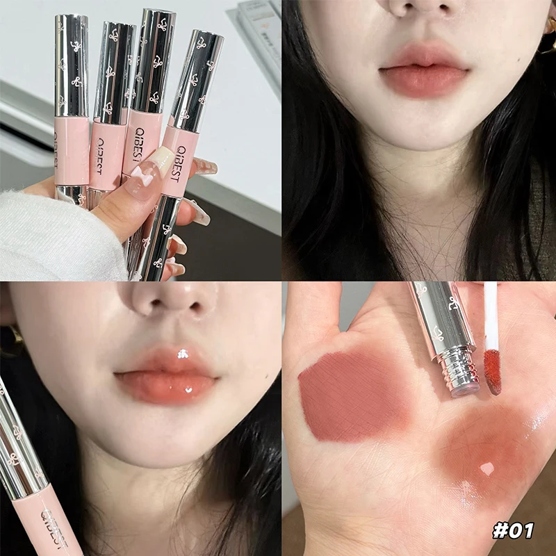 QIBEST Dwustronna Matowa Pomad – Matte Velvet Lip Tint Long Lasting recenzja i cena