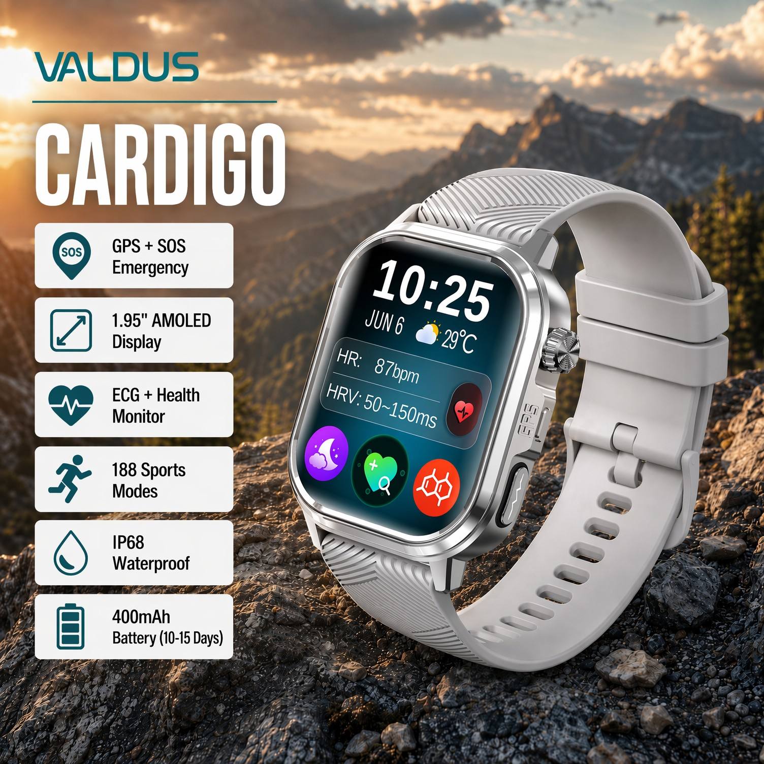 VALDUS CARDIGO Smartwatch dla  – Health Monitors recenzja i cena