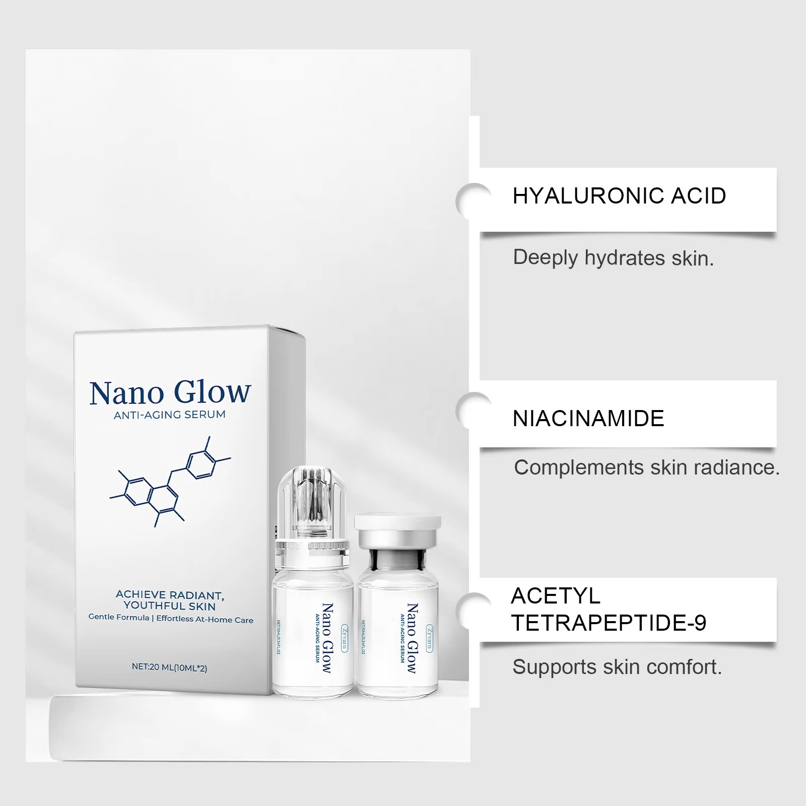 Zestaw do pielęgnacji twarzy:  – Hyaluronic Acid Facial Serum recenzja i cena
